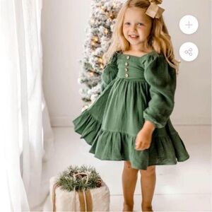 Elegant Green Kids Dress